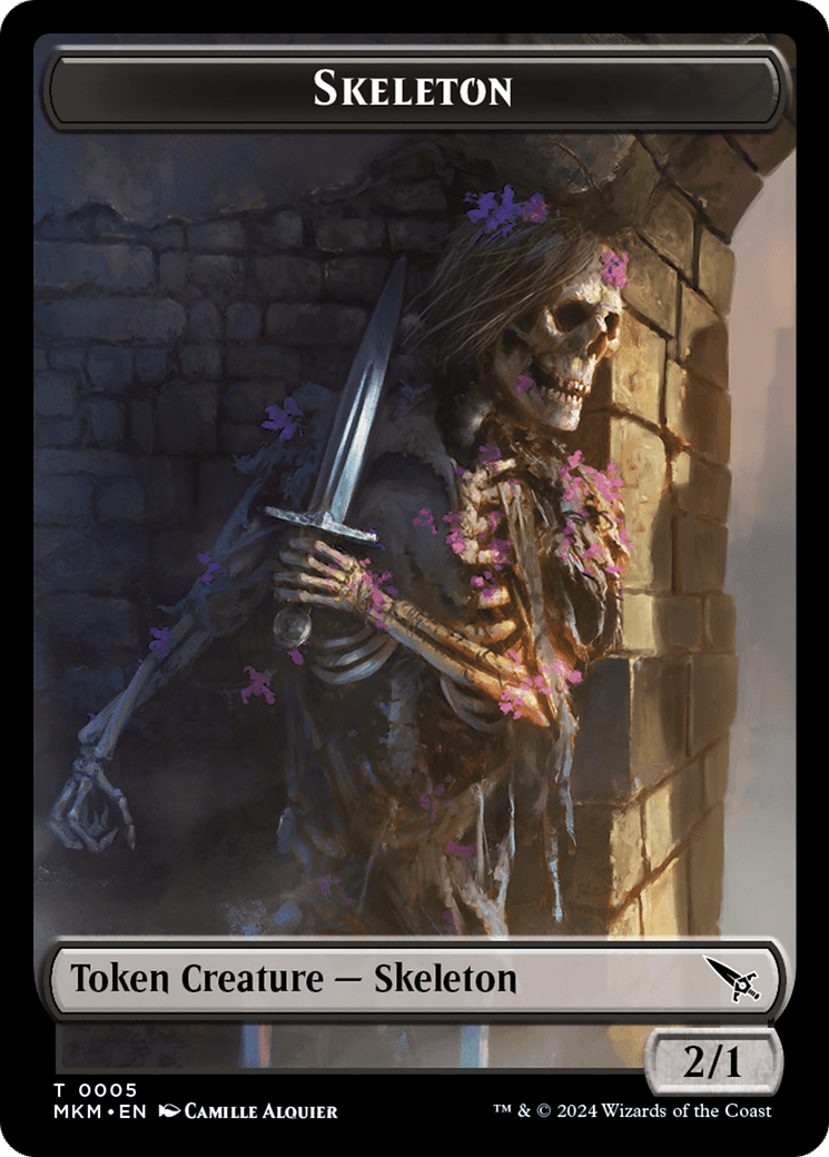 Detective // Skeleton Double - Sided Token [Murders at Karlov Manor Tokens] - Card Brawlers