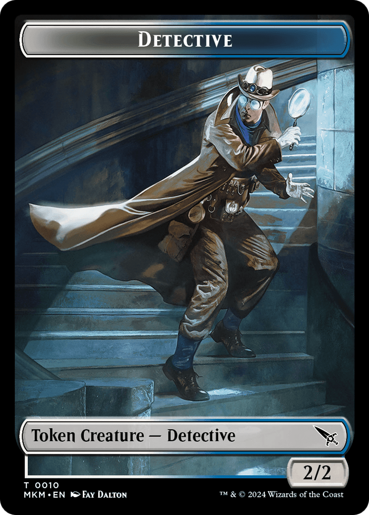 Detective // Voja Fenstalker Double - Sided Token [Murders at Karlov Manor Tokens] - Card Brawlers