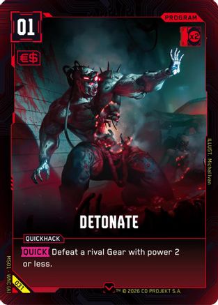 Detonate (031) - Welcome to Night City Retail - Card Brawlers