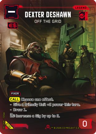 Dexter DeShawn - Off the Grid (ILegend) (B142) - Welcome to Night City Beta Foil - Card Brawlers