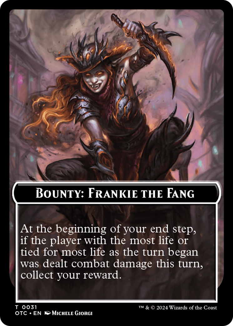 Bounty: Frankie the Fang // Bounty Rules Double-Sided Token [Outlaws of Thunder Junction Commander Tokens] - Magic: The Gathering - Card Brawlers | Quebec | Canada |