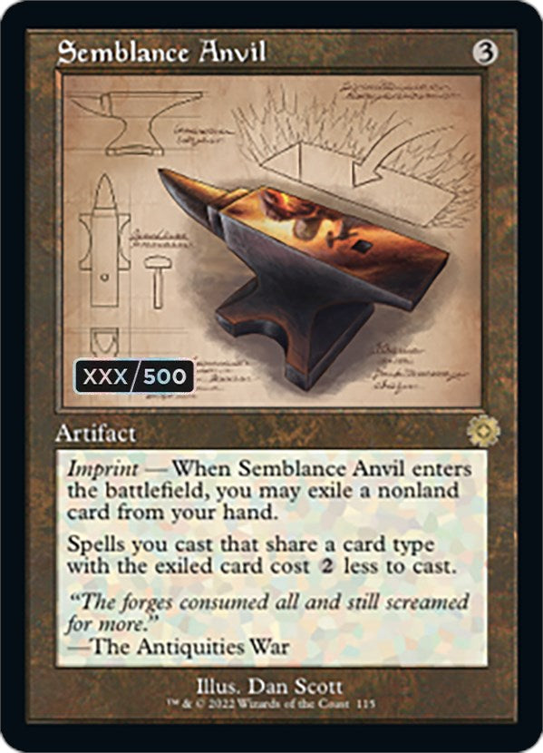Semblance Anvil (Retro Schematic) (Serialized) [The Brothers' War Retro Artifacts] - Magic: The Gathering - Card Brawlers | Quebec | Canada |
