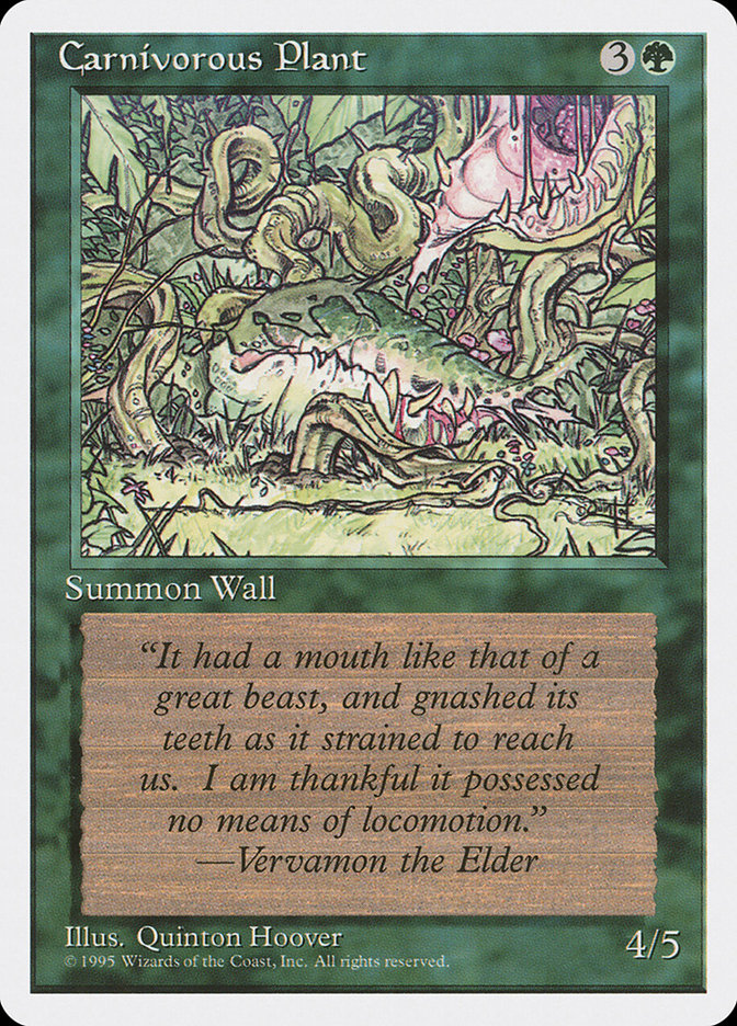 Carnivorous Plant [Fourth Edition] - Magic: The Gathering - Card Brawlers | Quebec | Canada |