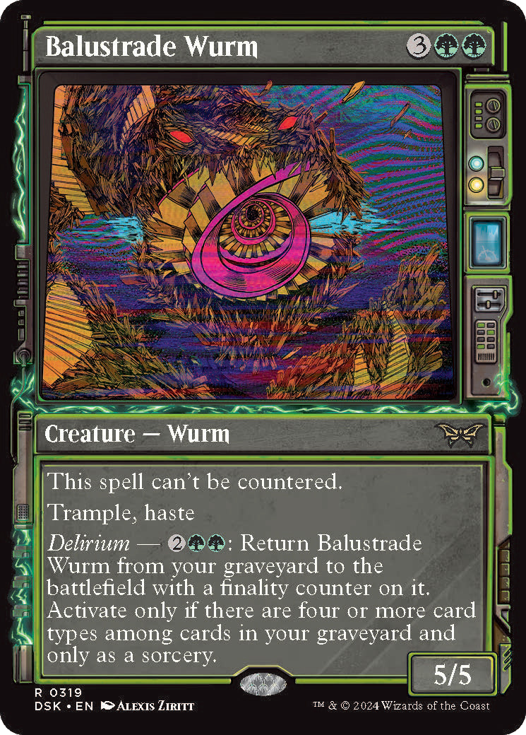 Balustrade Wurm (Showcase) [Duskmourn: House of Horror] - Magic: The Gathering - Card Brawlers | Quebec | Canada |