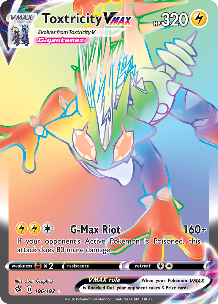 Toxtricity VMAX (196/192) [Sword & Shield: Rebel Clash] - Pokémon - Card Brawlers | Quebec | Canada |