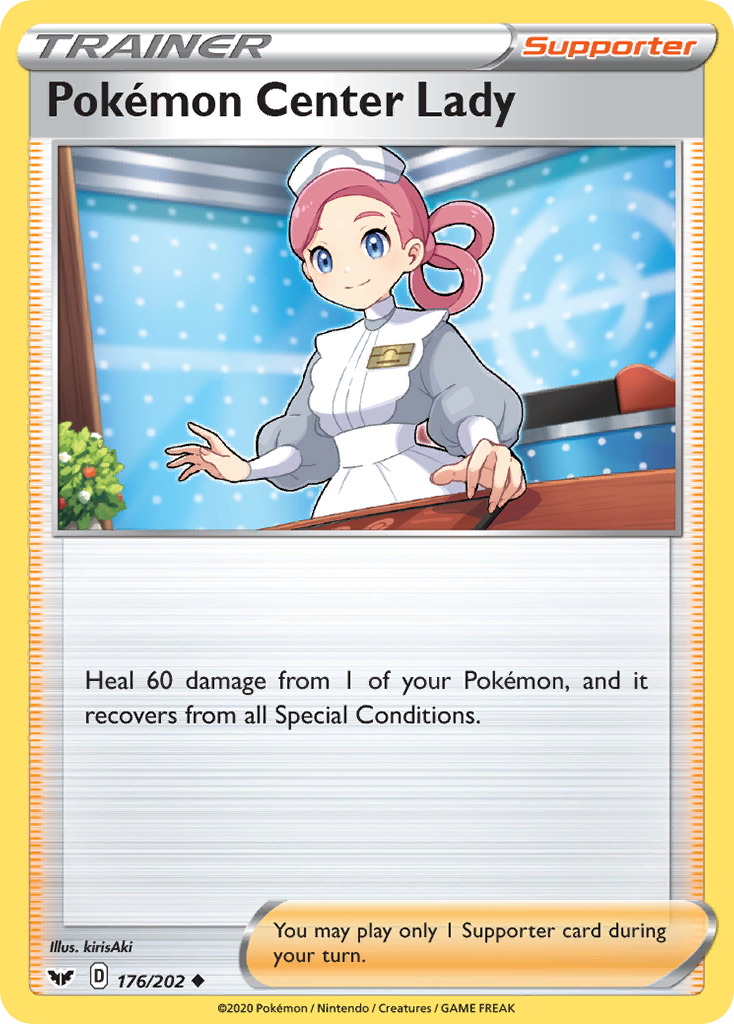 Pokemon Center Lady (176/202) [Sword & Shield: Base Set] - Pokémon - Card Brawlers | Quebec | Canada |