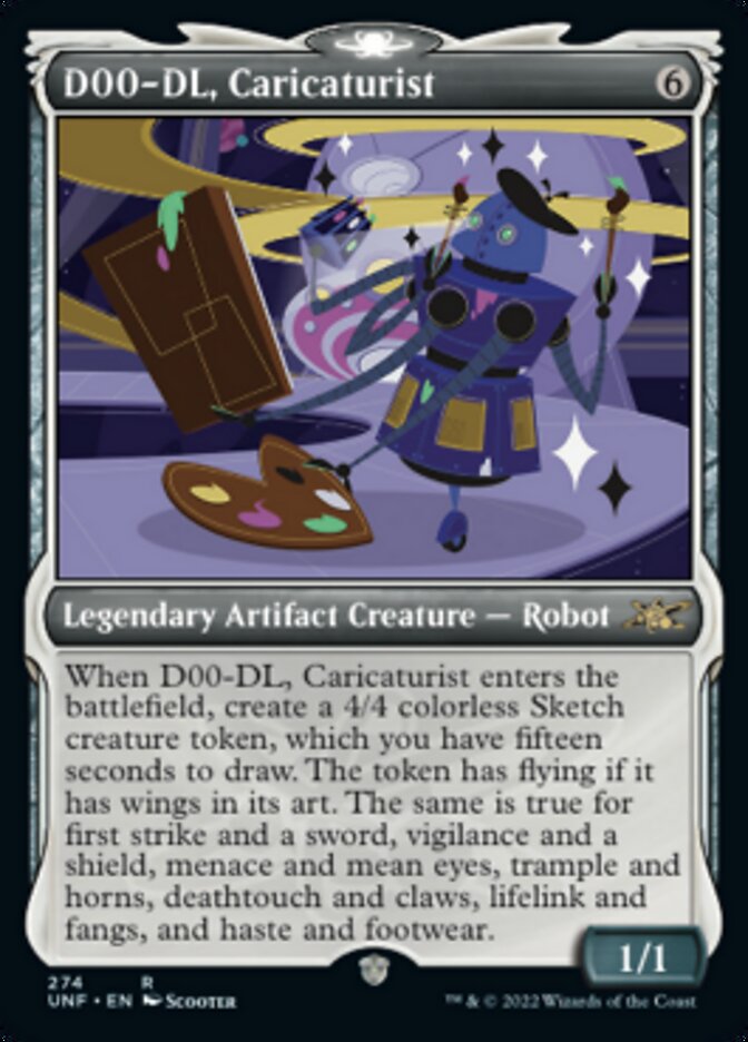 D00-DL, Caricaturist (Showcase) [Unfinity] - Magic: The Gathering - Card Brawlers | Quebec | Canada |