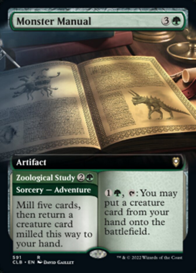 Monster Manual // Zoological Study (Extended Art) [Commander Legends: Battle for Baldur's Gate] - Magic: The Gathering - Card Brawlers | Quebec | Canada |