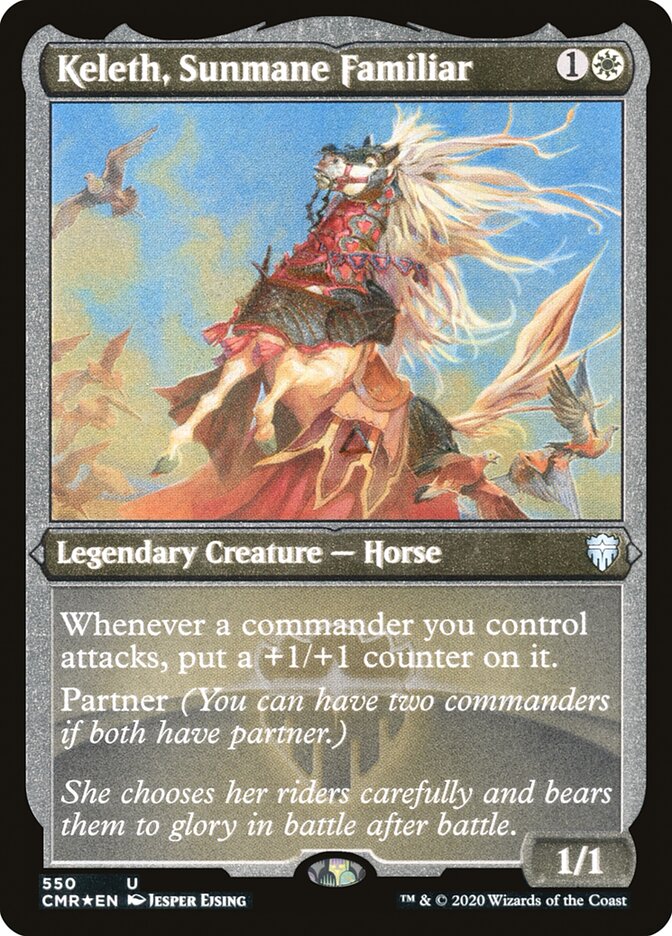 Keleth, Sunmane Familiar (Etched) [Commander Legends] - Magic: The Gathering - Card Brawlers | Quebec | Canada |