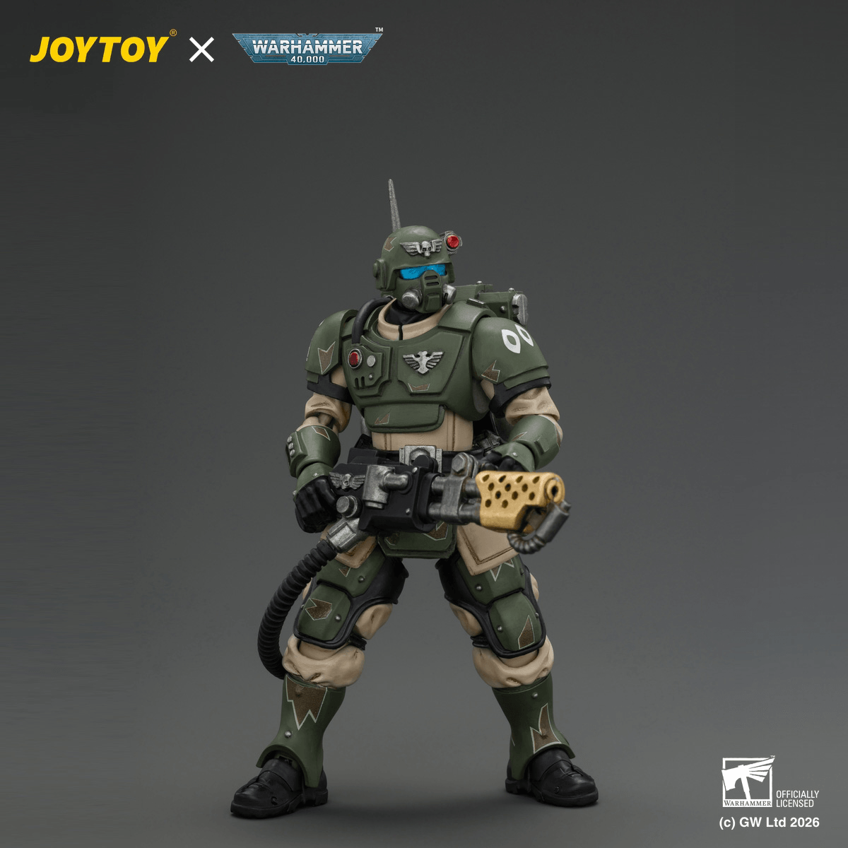JOYTOY - Warhammer 40k - Astra Militarum - Kasrkin 2 with Flamer - (PREORDER) October 30, 2026