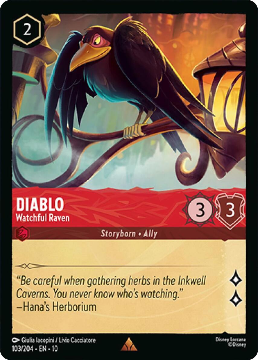 Diablo - Watchful Raven (103/204) [Whispers in the Well] - Card Brawlers
