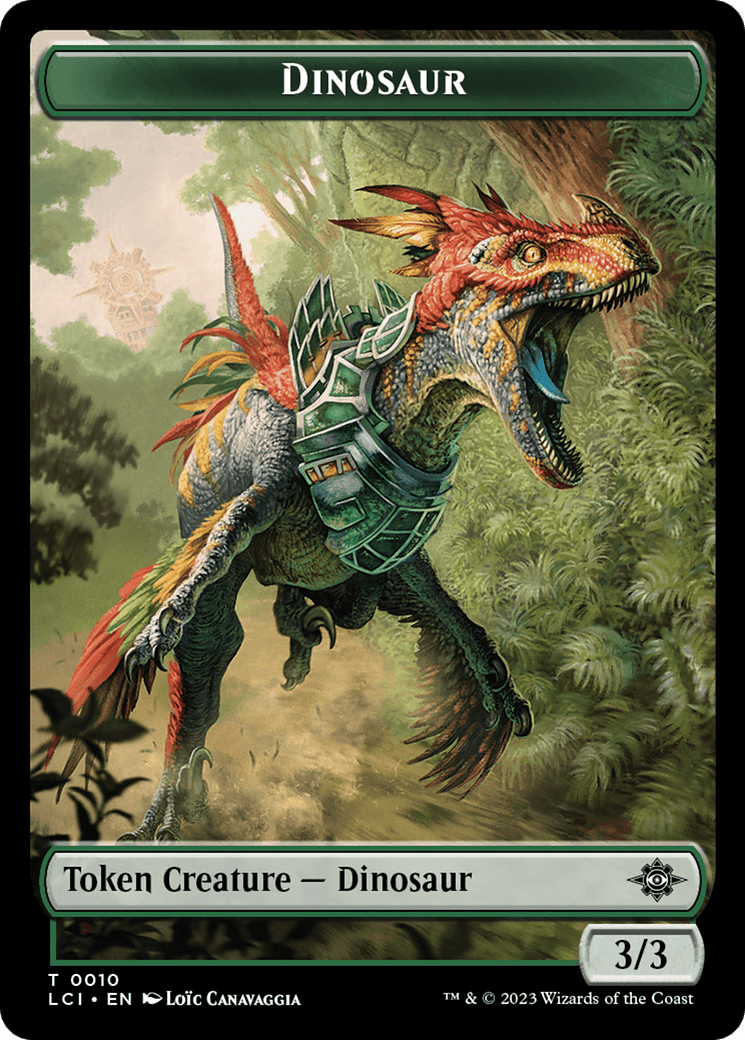 Dinosaur Egg // Dinosaur (0010) Double - Sided Token [The Lost Caverns of Ixalan Tokens] - Card Brawlers