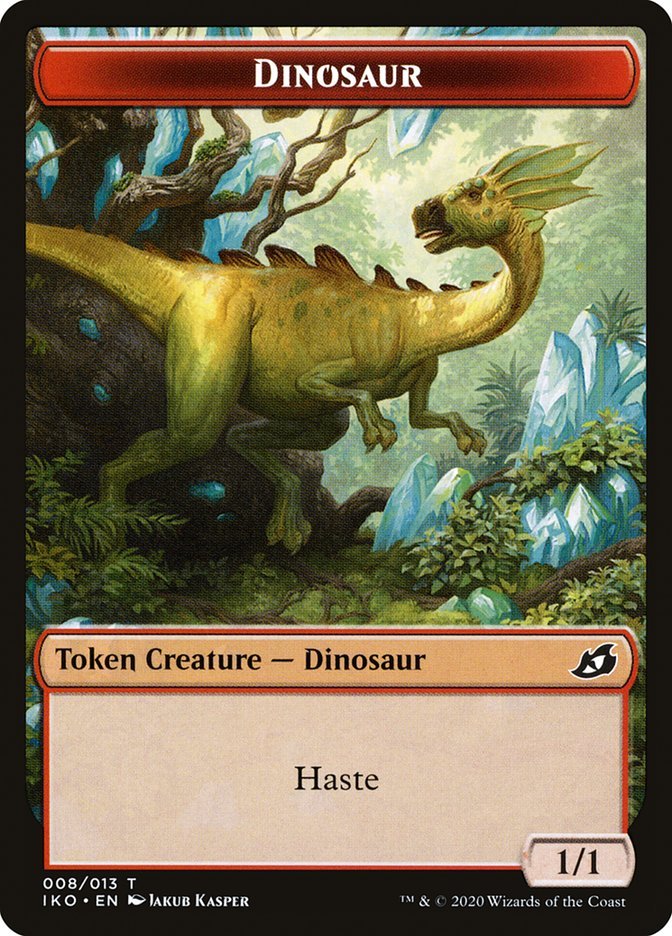 Dinosaur Token [Ikoria: Lair of Behemoths Tokens] - Card Brawlers