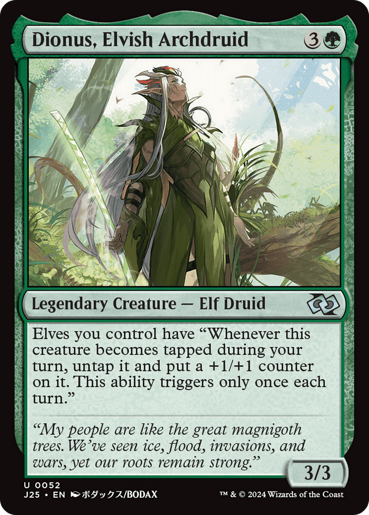 Dionus, Elvish Archdruid (Anime) [Foundations Jumpstart] - Card Brawlers