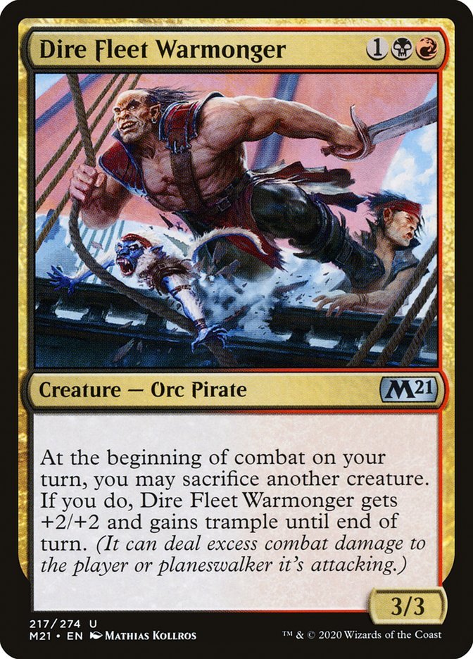 Dire Fleet Warmonger [Core Set 2021] - Card Brawlers