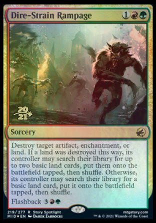 Dire - Strain Rampage [Innistrad: Midnight Hunt Prerelease Promos] - Card Brawlers