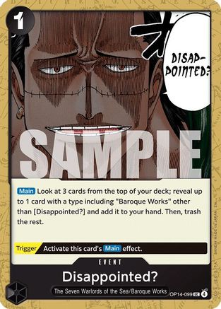 Disappointed? (OP14-099) - The Azure Sea's Seven - Card Brawlers