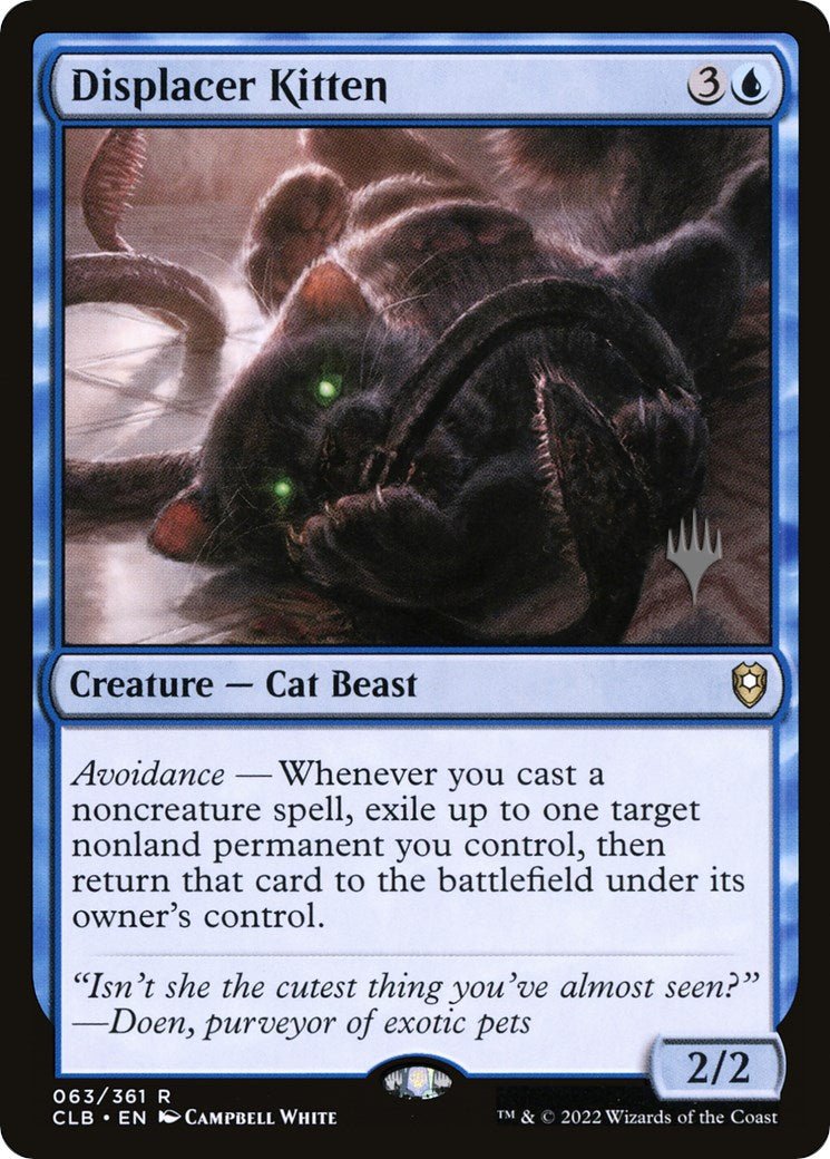 Displacer Kitten (Promo Pack) [Commander Legends: Battle for Baldur's Gate Promos] - Card Brawlers