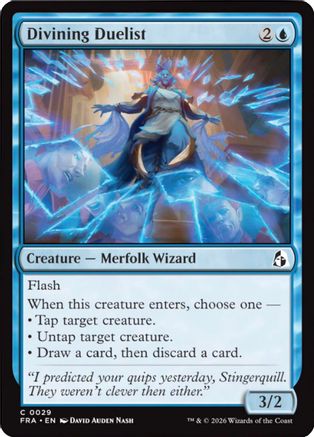 Divining Duelist (FRA-029) - Reality Fracture Foil - Card Brawlers