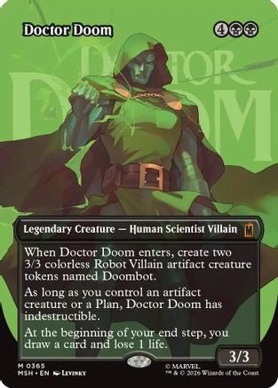 Doctor Doom (Borderless) (0365) (MSH-365) - Marvel Super Heroes - Card Brawlers