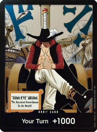 DON!! Card (Dracule Mihawk) - The Azure Sea's Seven Foil - Card Brawlers