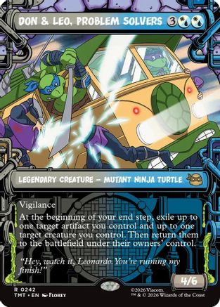 Don & Leo, Problem Solvers (Showcase) (TMT-242) - Teenage Mutant Ninja Turtles Foil - Card Brawlers