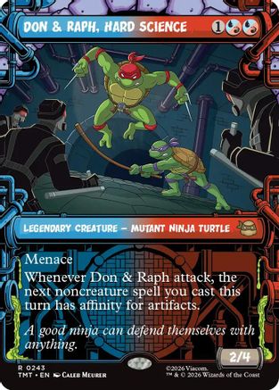 Don & Raph, Hard Science (Showcase) (TMT-243) - Teenage Mutant Ninja Turtles Foil - Card Brawlers