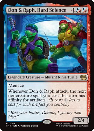 Don & Raph, Hard Science (TMT-144) - Teenage Mutant Ninja Turtles Foil - Card Brawlers