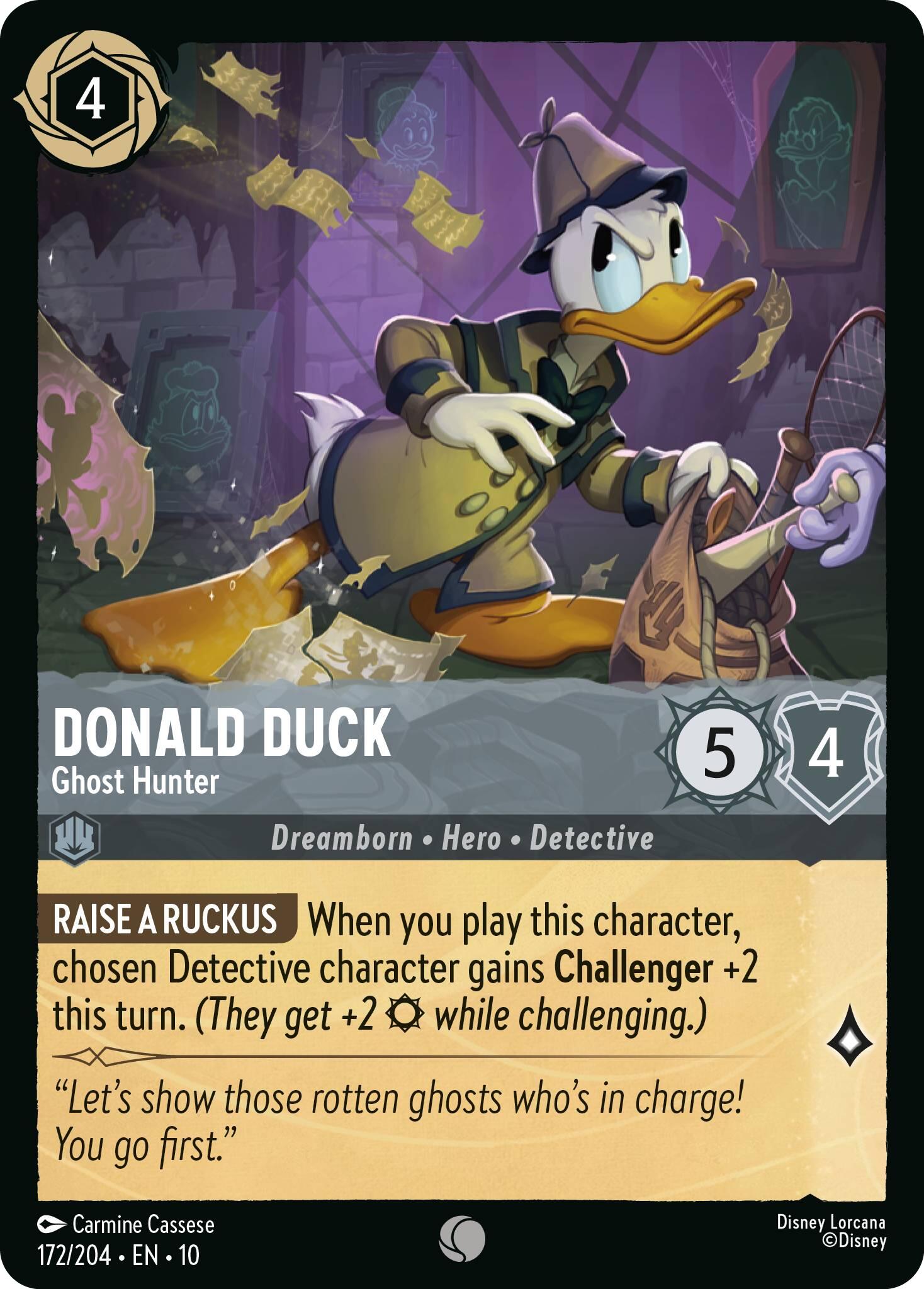 Donald Duck - Ghost Hunter (172/204) [Whispers in the Well] - Card Brawlers