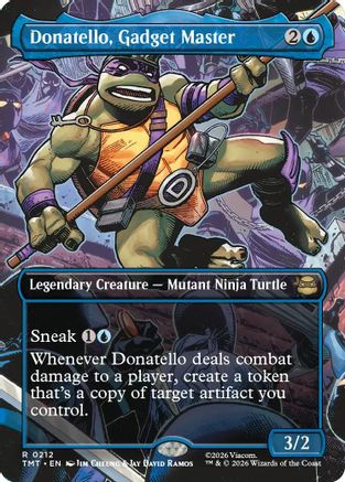 Donatello, Gadget Master (Borderless) (TMT-212) - Teenage Mutant Ninja Turtles - Card Brawlers