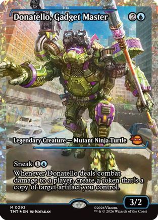 Donatello, Gadget Master (Showcase) (Fracture Foil) (TMT-293) - Teenage Mutant Ninja Turtles Foil - Card Brawlers