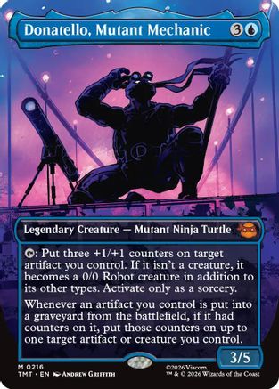Donatello, Mutant Mechanic (Borderless) (TMT-216) - Teenage Mutant Ninja Turtles - Card Brawlers