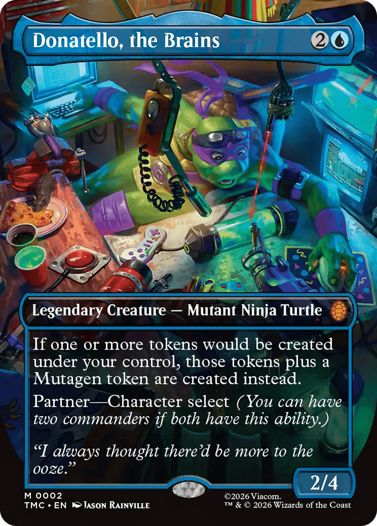 Donatello, the Brains (Borderless) [Teenage Mutant Ninja Turtles Commander] - Card Brawlers