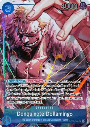 Donquixote Doflamingo (Seven Warlords of the Sea Binder Set) (OP07-048) - One Piece Promotion Cards Foil - Card Brawlers