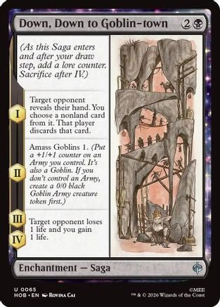 Down, Down to Goblin-town (HOB-065) - The Hobbit Foil - Card Brawlers