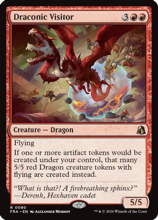 Draconic Visitor (FRA-080) - Reality Fracture Foil - Card Brawlers