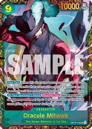 Dracule Mihawk - (CS 26-27 Regionals Season 1) (OP14-119) - One Piece Promotion Cards Foil - Card Brawlers