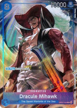 Dracule Mihawk (Seven Warlords of the Sea Binder Set) (OP07-044) - One Piece Promotion Cards Foil - Card Brawlers
