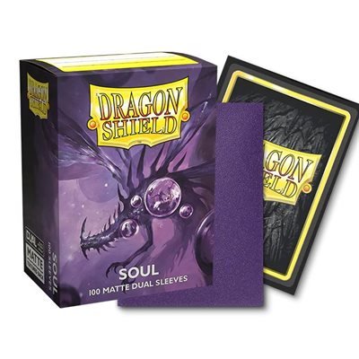 Dragon Shield - Dual Matte Sleeves - Soul "Anima Inanis" (Metallic Purple) - Card Brawlers