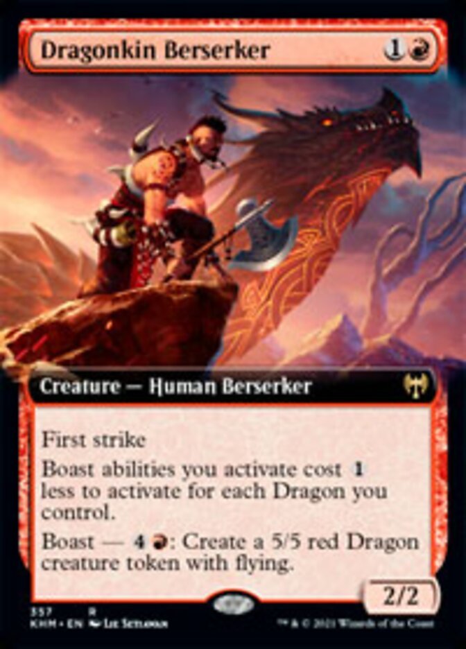 Dragonkin Berserker (Extended Art) [Kaldheim] - Card Brawlers