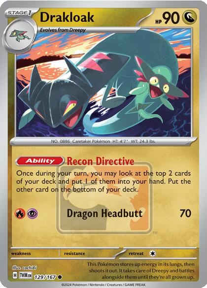 Drakloak (129/167) [League & Championship Cards] - Card Brawlers