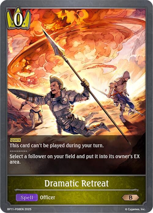 Dramatic Retreat - P08 (Foil) (BP11 - P08EN) [Bullet of Fate] - Card Brawlers
