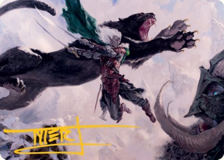 Drizzt Do'Urden Art Card (Gold - Stamped Signature) [Dungeons & Dragons: Adventures in the Forgotten Realms Art Series] - Card Brawlers