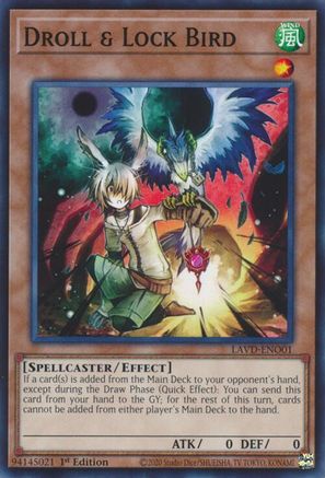 Droll & Lock Bird (LAVD-ENO01) (LAVD-ENO01) - Legendary Arc-V Decks 1st Edition - Card Brawlers