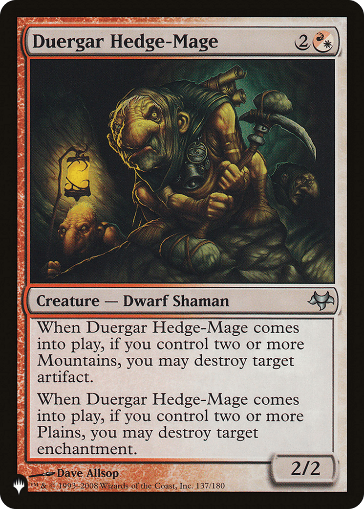 Duergar Hedge - Mage [The List] - Card Brawlers