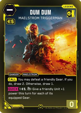 Dum Dum - Maelstrom Triggerman (Rare) (036) - Welcome to Night City Retail Foil - Card Brawlers