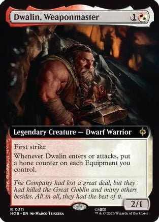 Dwalin, Weaponmaster (Extended Art) (HOB-311) - The Hobbit Foil - Card Brawlers