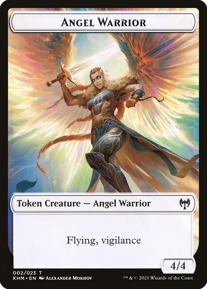 Dwarf Berserker // Angel Warrior Double - Sided Token [Kaldheim Tokens] - Card Brawlers