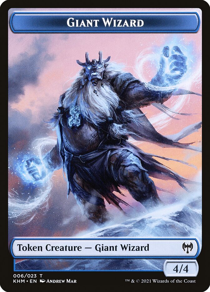 Dwarf Berserker // Giant Wizard Double - Sided Token [Kaldheim Tokens] - Card Brawlers