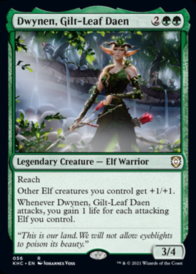Dwynen, Gilt - Leaf Daen [Kaldheim Commander] - Card Brawlers